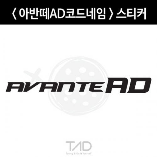 TaD-avanteAD/아반떼AD코드네임스티커/개발명/티에이디데칼
