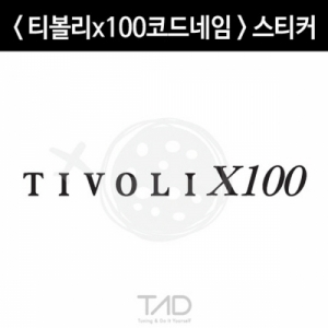 만물자동차,TaD-TIVOLIx100/티볼리x100코드네임스티커/개발명/티에이디데칼