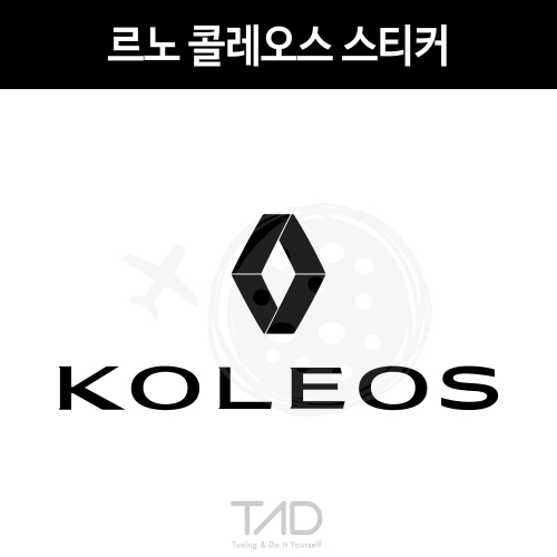 TaD-renaultKOLEOS/르노콜레오스스티커/QM6수출명/큐엠식스/로장주/티에이디데칼